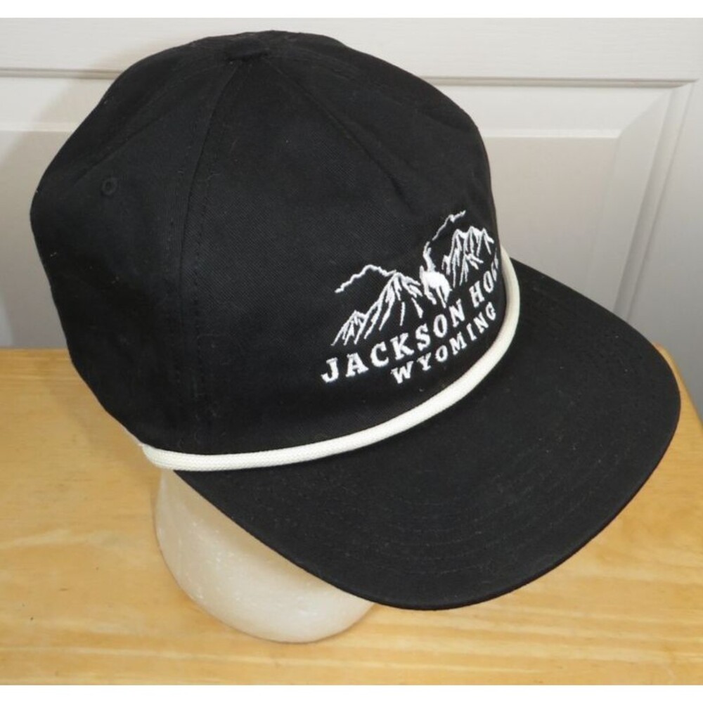 Jackson Hole Wyoming Adjustable One Size Snapback Rope Hat by Locale